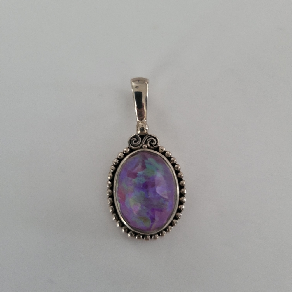 Sajen Sterling Silver Opal Foublet Pendant